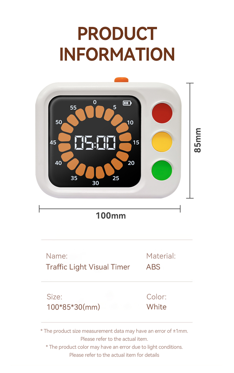 Visual Timer Digital Dynamic Count Custom Countdown Stopwatch Minutes ...